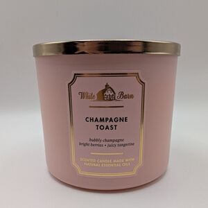 White Barn B&BW 3-Wick Champagne Toast Pink & Gold Candle 14.5 Oz NWT